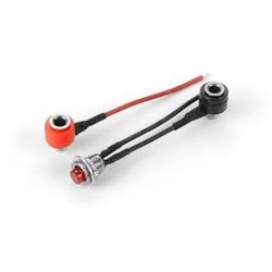 SET OF BLACK, RED & BLACK CABLE WITH RED BUTTON SWITCH