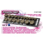 SET OF 18 ALU PINIONS 64P WITH CADDY 18T  35T 
