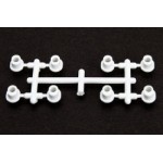 Hollow hubs-white, 8pcs, Agama  - AG1117-W