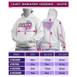 HUDY SWEATER HOODED - WHITE (XXXL)