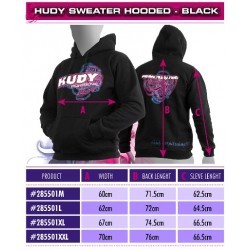 HUDY SWEATER HOODED - BLACK (XXL)