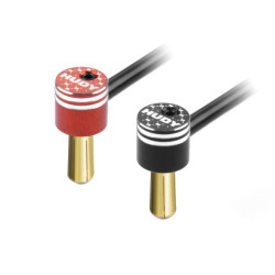 HUDY ALU BULLET PLUG BLACK & RED WITH 5MM GOLDEN BULLETS - SET HUDY ALU BULLET PLUG BLACK & RED WITH 5MM GOLDEN BULLETS - SET