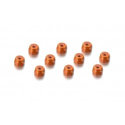 ALU NUT M3 - ORANGE (10)