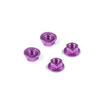 ALU NUT M4 WITH SERRATED FLANGE - VIOLET (4) ALU NUT M4 WITH SERRATED FLANGE - VIOLET (4)