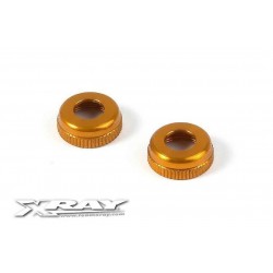 ALU CAP FOR XRAY SHOCK BODY #308322 - ORANGE (2)