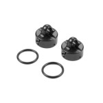 XB8/GT ALU SHOCK CAP NUT VENT HOLE - SWISS 7075 T6 - BLACK COATE