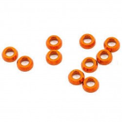 ALU CONICAL SHIM 3x6x2.0MM - ORANGE (10)