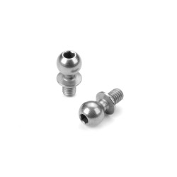 HARD STEEL BALL END 5.4MM WITH THREAD 4MM - NICKEL COATED (2)