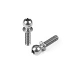 HARD STEEL BALL END 5.4MM WITH THREAD 10MM - NICKEL COATED (2) HARD STEEL BALL END 5.4MM WITH THREAD 10MM - NICKEL COATED (2)