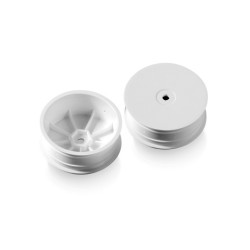 4WD FRONT WHEEL AERODISK WITH 12MM HEX IFMAR - WHITE - HARD (2) 4WD FRONT WHEEL AERODISK WITH 12MM HEX IFMAR - WHITE - HARD (2)