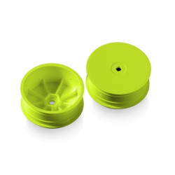4WD FRONT WHEEL AERODISK WITH 12MM HEX IFMAR - YELLOW - HARD (2) 4WD FRONT WHEEL AERODISK WITH 12MM HEX IFMAR - YELLOW - HARD (2)