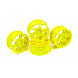 HUDY 24 MM WHEELS STARBURST - YELLOW (4)