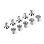 HUDY TITANIUM FLAT HEAD SCREW M3x6 (10) HUDY TITANIUM FLAT HEAD SCREW M3x6 (10)