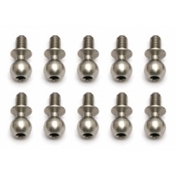 Kulové čepy, střibrné, 4mm, 10ks.