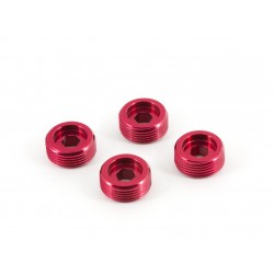 ALUMINIUM FRONT HUB NUT (Red) (4