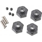 Axial AX30429 Hliníkový naboj kola 12mm černý (4)