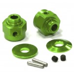 Machined Hex Wheel Hub Set (2) +3 Offset for Axial Wraith