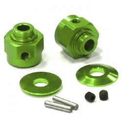 Machined Hex Wheel Hub Set (2) +3 Offset for Axial Wraith