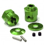 Machined Hex Wheel Hub Set (2) +5 Offset for Axial Wraith