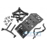 Skid plate/body mount/savage X shock tower set