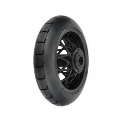 Pro-Line kolo s pneu 1:4 Supermoto zadnķ, disk černż: PM-MX