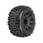 Pro-Line kolo 3,8 , pneu Badlands, disk Raid H17 černý (2)