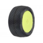 AKCE -Pro-Line kolo 1:18, pneu Prism Carpet zadní, disk H8 žlutý (2ks) PL8297-12