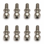 Kulové čepy, střibrné, 6mm, 8ks.