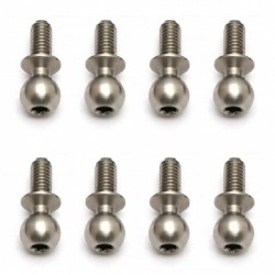 Kulové čepy, střibrné, 6mm, 8ks.