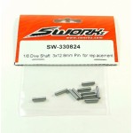 SWORKz ocelové čepy 3x12,8mm, 10 ks.