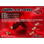 SWORKz S14-3 12mm hliníkové unašeče kol, 6,7mm, 2 ks.