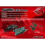 SWORKz uhlíková vzpěra spodní zadního ramena, 1,5mm, včetně šrou