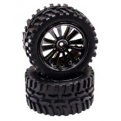 Wheel and Tire Set (2) for 1/16 Traxxas E-Revo VXL & Summit VXL