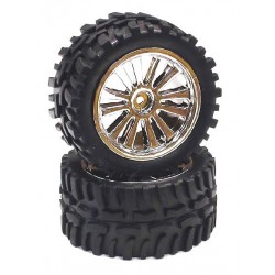 Wheel and Tire Set (2) for 1/16 Traxxas E-Revo VXL & Summit VXL