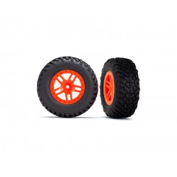 Traxxas kolo 2,2/3,0, disk SCT Split-Spoke oranžový, pneu SCT (2