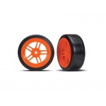 Traxxas kolo 1,9, disk split-spoke oranžový, pneu Drift (2) (pře