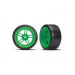 Traxxas kolo 1,9, disk split-spoke zelený, pneu Drift (2) (zadní