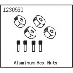 Aluminum Hex Nuts (4)