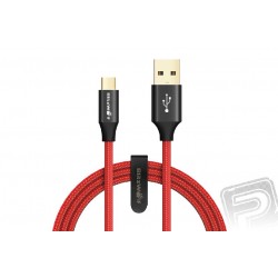 Datový kabel Micro USB červený (délka 2,5 m)