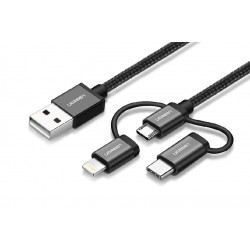 UGREEN USB 2.0 multifunkční kabel 1m, černý