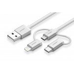 UGREEN USB 2.0 multifunkční kabel 1m, bílý