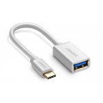 UGREEN USB-C OTG adaptér 10cm, bílý