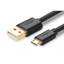 UGREEN Micro USB kabel 1.5m, zlacený, černý