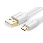 UGREEN Micro USB kabel 1.5m, zlacený, bílý