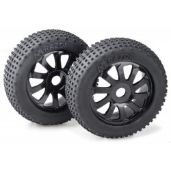 Wheel Set Buggy Razor 10 Spokes/Dirt black 1:8 (2)