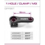 ALU CLAMP SERVO HORN - HITEC - OFFSET 1-HOLE M3 - 24T