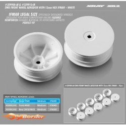 2WD FRONT WHEEL AERODISK WITH 12MM HEX IFMAR - WHITE (2)
