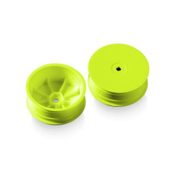2WD FRONT WHEEL AERODISK WITH 12MM HEX - YELLOW - HARD (2)