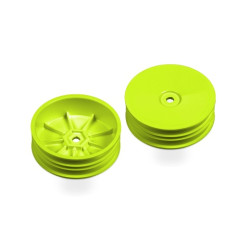 2WD FRONT SLIM WHEEL AERODISK WITH NARROW OFFSET - YELLOW (2) 2WD FRONT SLIM WHEEL AERODISK WITH NARROW OFFSET - YELLOW (2)