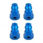 Vrchní modré hliníkové vložky tlumičů, 12mm, 4 ks.